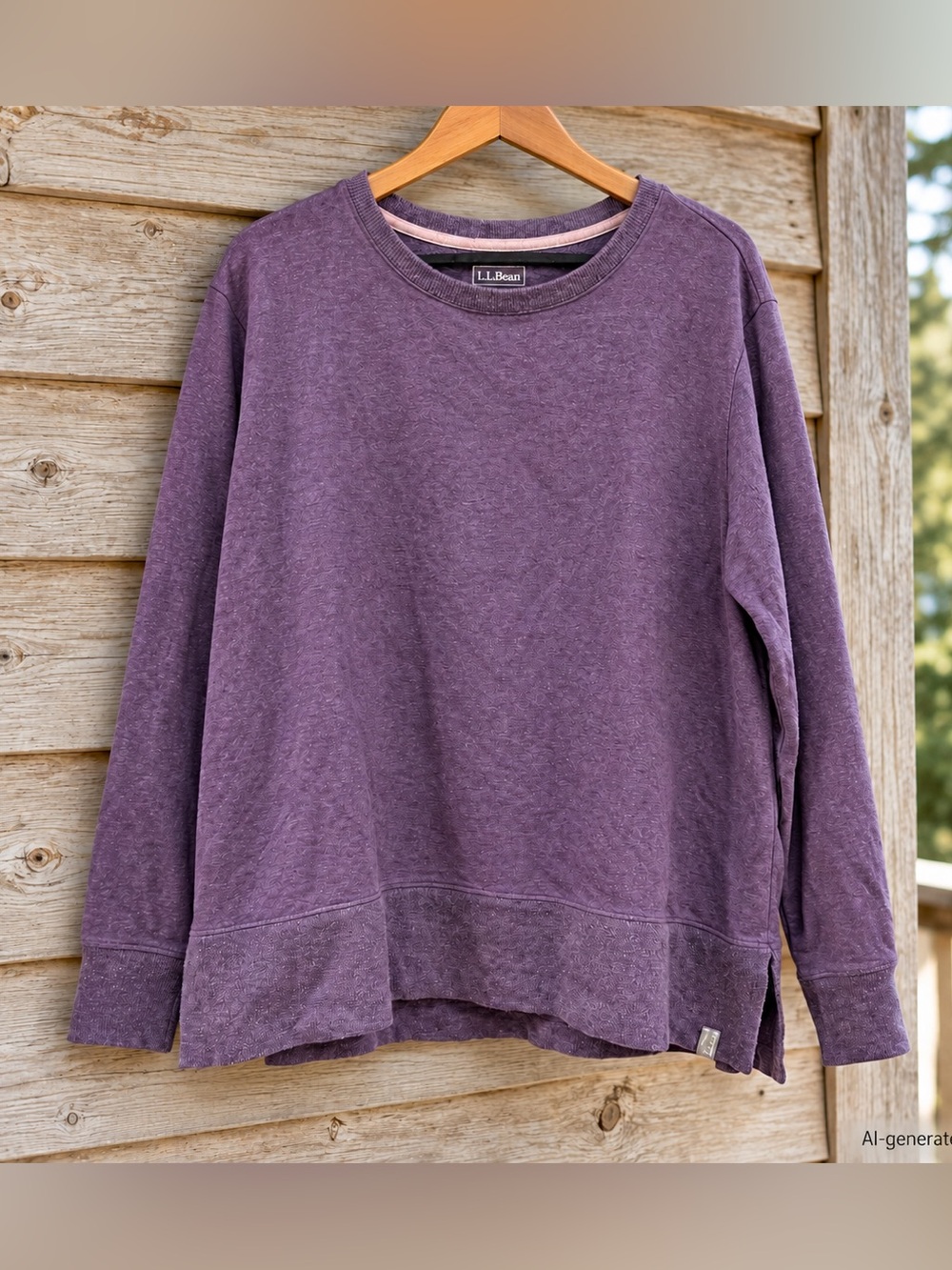 L.L.Bean Plum Purple Heather Crewneck Sweatshirt Women’s 3X Plus